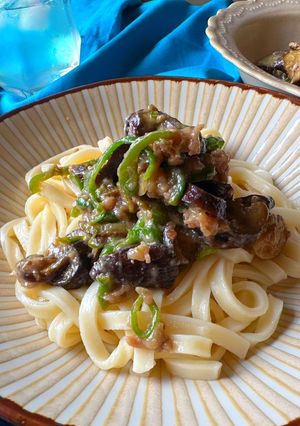 レンジで作る！柔らかとろ～り豚ナスうどん-レシピのメイン写真