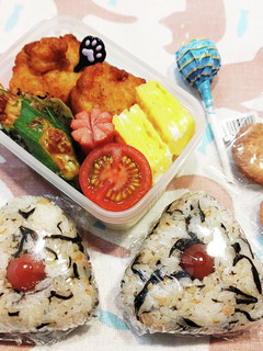 高1!男子弁当!梅ひじきのおにぎり 54-レシピのメイン写真