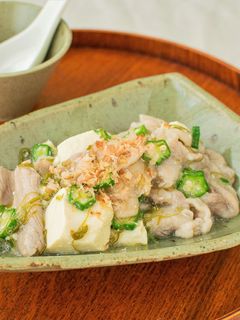 豆腐と柔らか冷しゃぶのねばねば和え♪-レシピのメイン写真