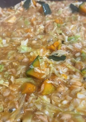 ほくほく かぼちゃもんじゃ-レシピのメイン写真