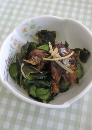 いわし缶のうざく風-レシピのメイン写真