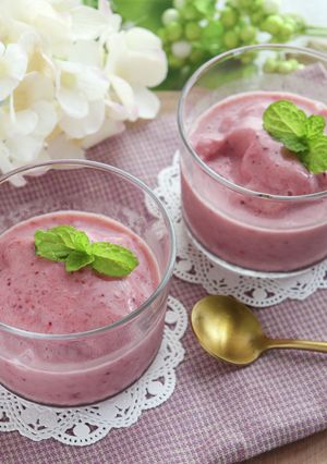飲む果実酢入り苺のフローズンドリンク-レシピのメイン写真