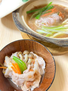 疲れた体に!梅でさっぱりしゃぶしゃぶ鍋-レシピのメイン写真