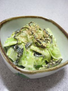 超特急☆キャベツとワカメのマヨサラダ♪-レシピのメイン写真