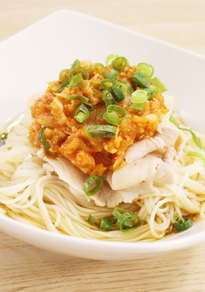 爆速☆ランチに最適♪豚キムチそうめん-レシピのメイン写真