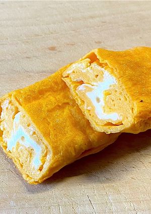 お弁当に♪白と黄色のマダラな玉子焼き-レシピのメイン写真
