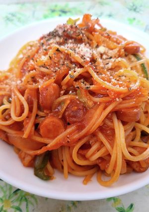 麺は水で締めるべし!特製ナポリタン♪-レシピのメイン写真