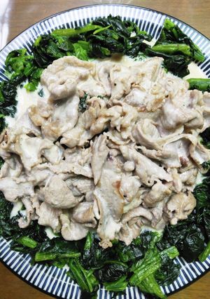 生クリーム好きの豚肉ほうれん草-レシピのメイン写真