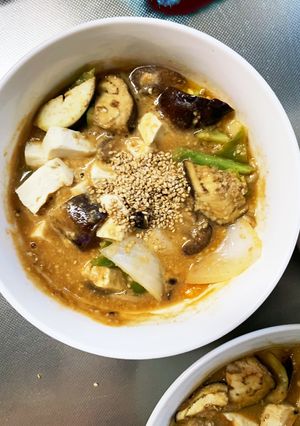 茄子椎茸簡単きな粉味噌にんにく味八宝菜風-レシピのメイン写真