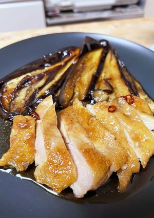 トロトロ茄子焼き&鶏もも肉の照り焼き-レシピのメイン写真