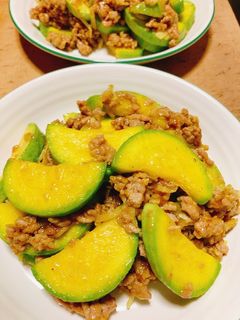 ズッキーニとひき肉の簡単カレー炒め-レシピのメイン写真