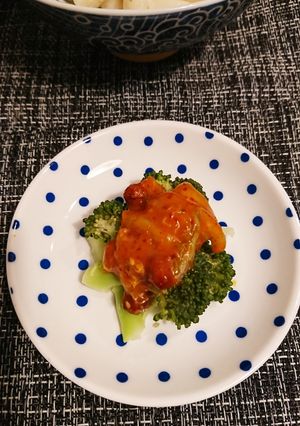 ブロッコリーピーナッツ味噌がけ-レシピのメイン写真