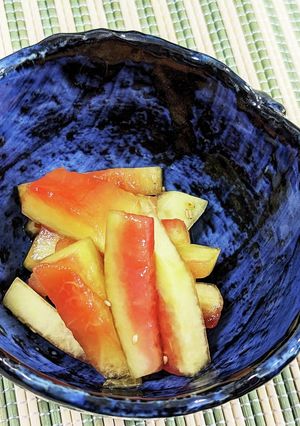 スイカの皮を食べ切るシャキシャキ漬物-レシピのメイン写真