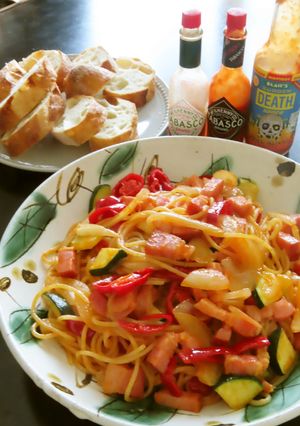 野菜たっぷりベーコン入り令和のナポリタン-レシピのメイン写真