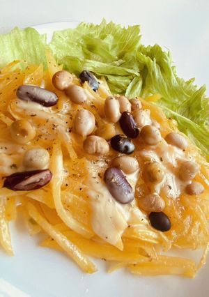 細切りじゃがいもと豆のチーズ焼き-レシピのメイン写真