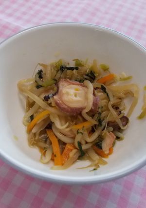 【学校給食】もやしとタコのピリ辛炒め-レシピのメイン写真