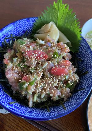 新感覚！トマトと青唐辛子の鮪なめろう丼-レシピのメイン写真