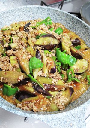 お手軽！ひき肉となすの味噌炒め-レシピのメイン写真