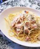 生サーモン余ったら☆クリームパスタ