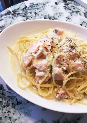 生サーモン余ったら☆クリームパスタ-レシピのメイン写真