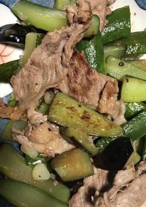 豚肉ときゅうりの中華風炒め-レシピのメイン写真
