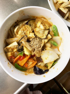 肉無豆腐きな粉トマト生姜梅ポン酢野菜炒め-レシピのメイン写真