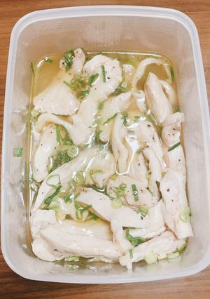 鶏むね肉のねぎ塩レモン漬け-レシピのメイン写真