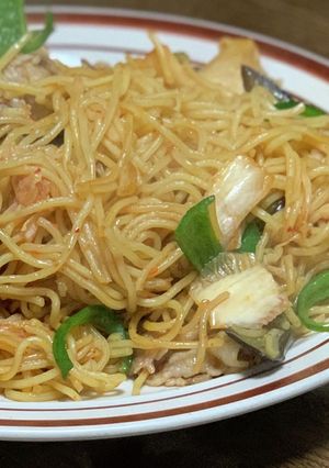 エリンギとナス入りキムチ焼きそば-レシピのメイン写真