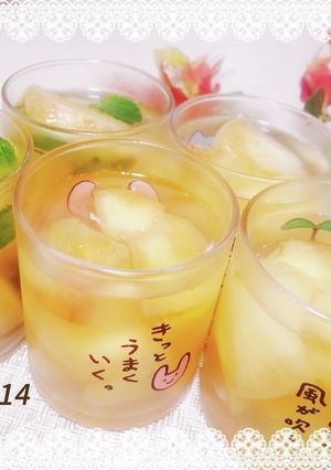 ももの水ゼリー-レシピのメイン写真