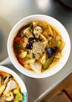 根菜茄子きな粉オイトマト味温野菜サラダ-レシピのメイン写真