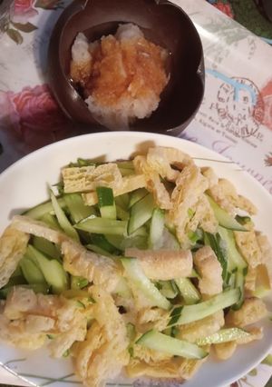胡瓜の冷やしおろしキツネ風サラダ-レシピのメイン写真