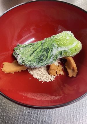 簡単味噌汁(菜の花)-レシピのメイン写真