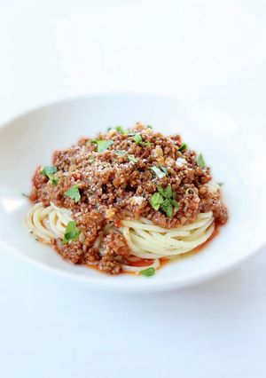 優しい旨味【ギリシャミートソースパスタ】-レシピのメイン写真