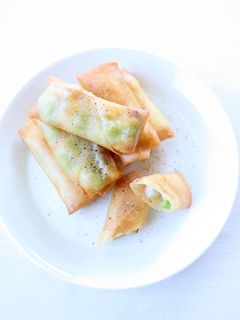 おつまみに【枝豆チーズのミニ春巻き】-レシピのメイン写真