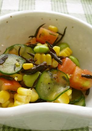 夏野菜とひじきのサラダ-レシピのメイン写真