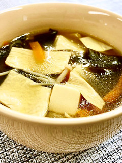 豆腐とゆばのすまし汁@つくば市学校給食-レシピのメイン写真