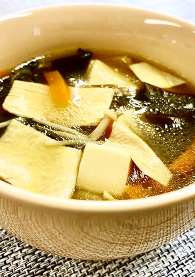 豆腐とゆばのすまし汁＠つくば市学校給食-レシピのメイン写真