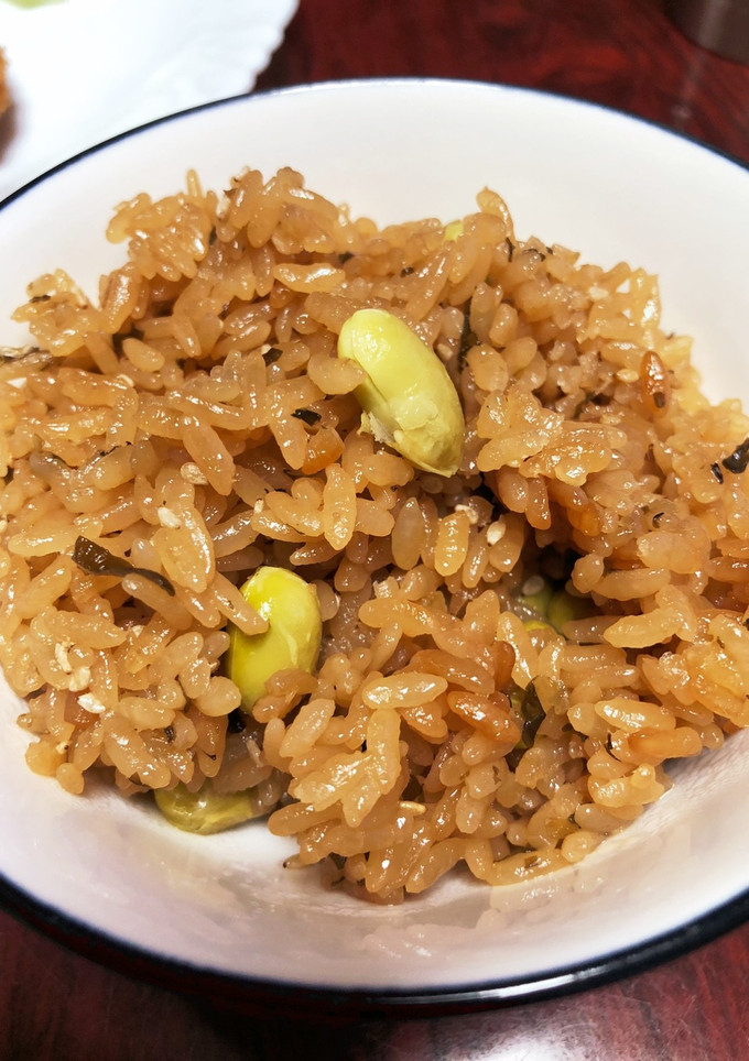 枝豆と昆布の佃煮の炊き込みご飯-レシピのメイン写真