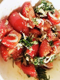 トマトとしらすと大葉の和え物-レシピのメイン写真