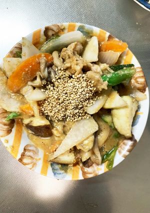 きな粉コク旨味噌炒味豚こま大根青椒肉絲風-レシピのメイン写真