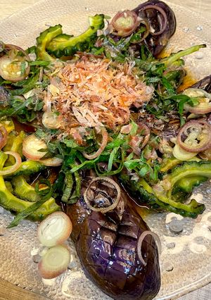 茄子とゴーヤーの夏野菜たたき-レシピのメイン写真