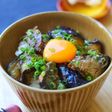ナスとさんまのかば焼き丼 缶詰活用レシピ