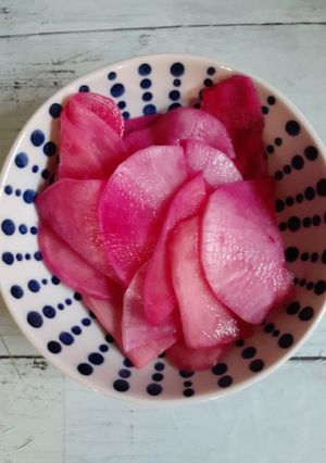赤しそ梅酢漬け大根と生姜-レシピのメイン写真