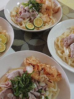 自宅食堂冷しゃぶうどん-レシピのメイン写真