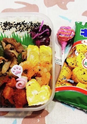 高１！男子弁当！豚こまの甘辛炒め　56-レシピのメイン写真