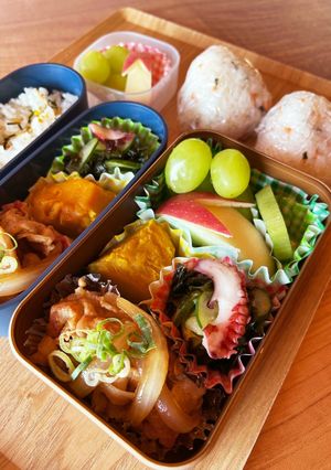 2023.7/28 小学生高校生男子弁当-レシピのメイン写真