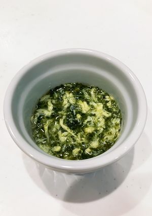 ［離乳食中期〜］小松菜のふんわり卵スープ-レシピのメイン写真