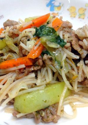 【保育園給食】ソースビーフン-レシピのメイン写真
