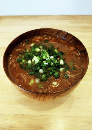 マーボー風！春雨とシーチキンの味噌汁-レシピのメイン写真