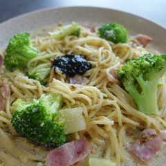 รูปของ ワンパンで☆磯のりと柚子胡椒のパスタ